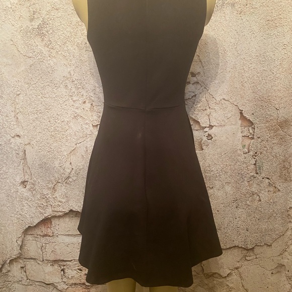 Monteau Black Fit & Flare Mesh Peek a Boo Dress - Picture 4 of 5